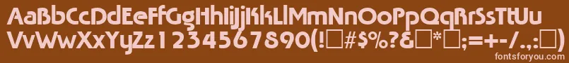 TabascoRegular Font – Pink Fonts on Brown Background
