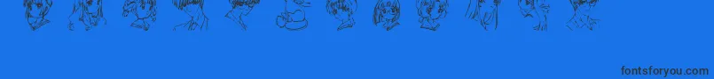 SoCcsakura Font – Black Fonts on Blue Background