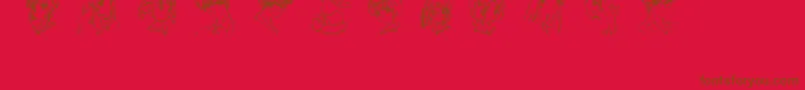 SoCcsakura Font – Brown Fonts on Red Background
