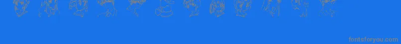 SoCcsakura Font – Gray Fonts on Blue Background
