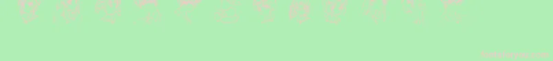 フォントSoCcsakura – 緑の背景にピンクのフォント
