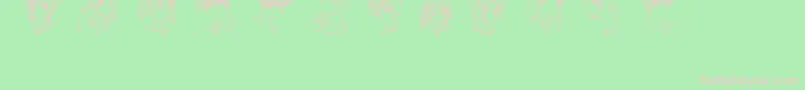 SoCcsakura Font – Pink Fonts on Green Background