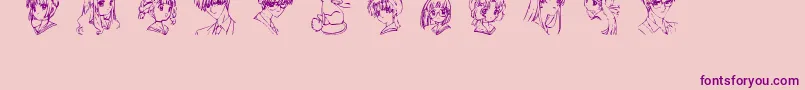 SoCcsakura Font – Purple Fonts on Pink Background