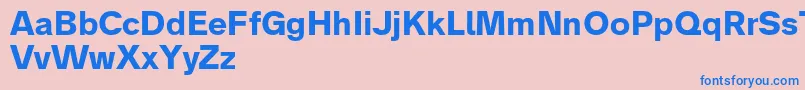 Fonte Analogue75bold – fontes azuis em um fundo rosa