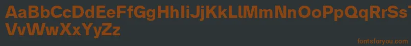 Fonte Analogue75bold – fontes marrons em um fundo preto