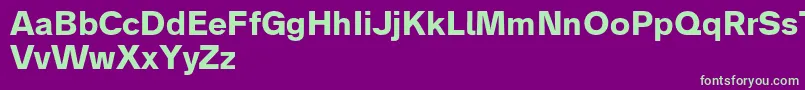 Analogue75bold Font – Green Fonts on Purple Background