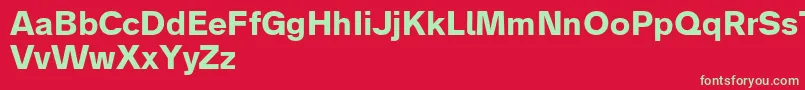 Czcionka Analogue75bold – zielone czcionki na czerwonym tle