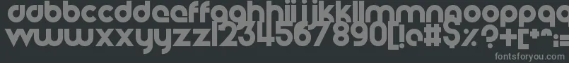 HelloAngel-fontti – harmaat kirjasimet mustalla taustalla