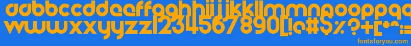 HelloAngel Font – Orange Fonts on Blue Background