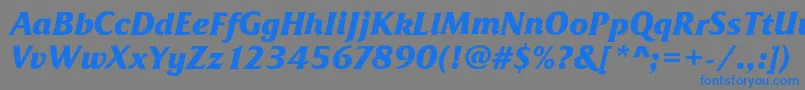 FrizQuadrataBoldItalic Font – Blue Fonts on Gray Background
