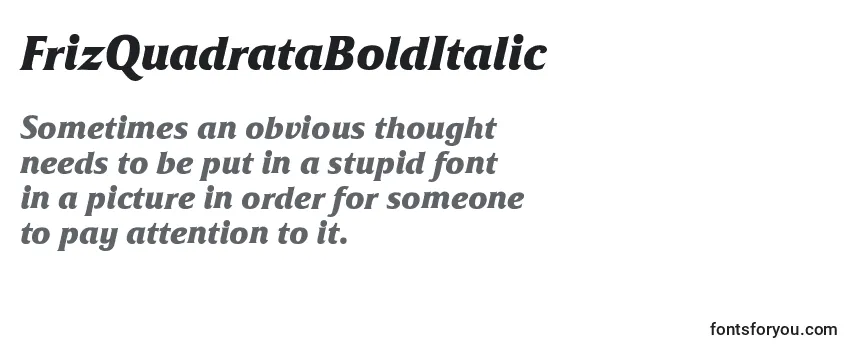 FrizQuadrataBoldItalic Font