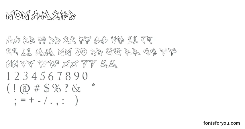Schriftart Nonamehd – Alphabet, Zahlen, spezielle Symbole