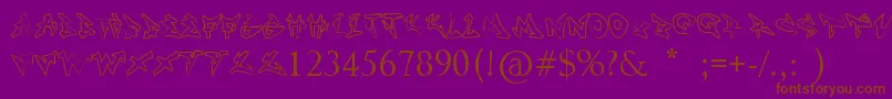 Nonamehd Font – Brown Fonts on Purple Background