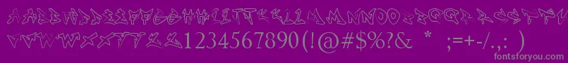Nonamehd Font – Gray Fonts on Purple Background