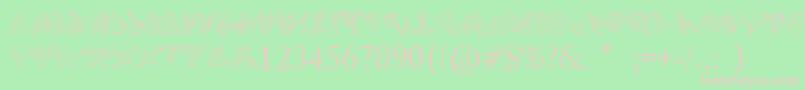 Nonamehd Font – Pink Fonts on Green Background