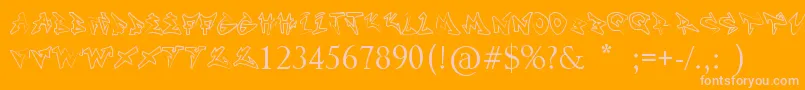 Nonamehd Font – Pink Fonts on Orange Background