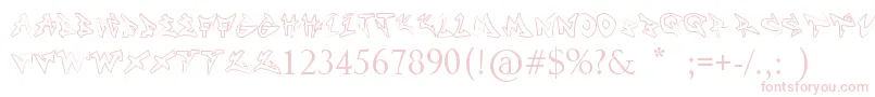 Nonamehd Font – Pink Fonts on White Background