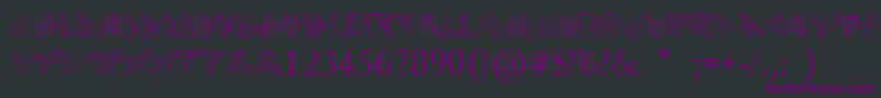 Nonamehd Font – Purple Fonts on Black Background
