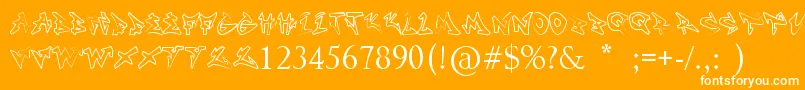 Nonamehd Font – White Fonts on Orange Background