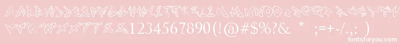 Nonamehd Font – White Fonts on Pink Background