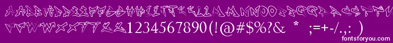 Nonamehd Font – White Fonts on Purple Background