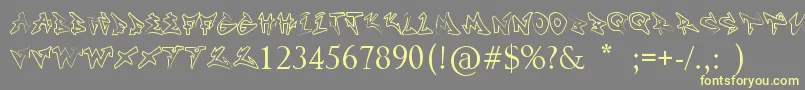 Nonamehd Font – Yellow Fonts on Gray Background