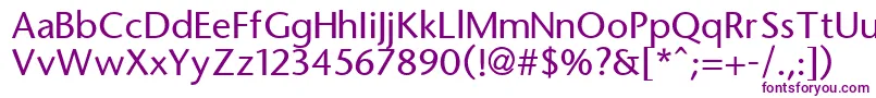 Stonesans-fontti – violetit fontit valkoisella taustalla