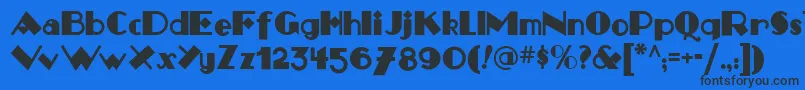 Monkeyfingersnf Font – Black Fonts on Blue Background