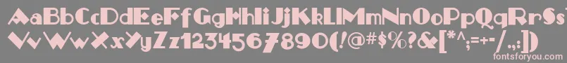 フォントMonkeyfingersnf – 灰色の背景にピンクのフォント