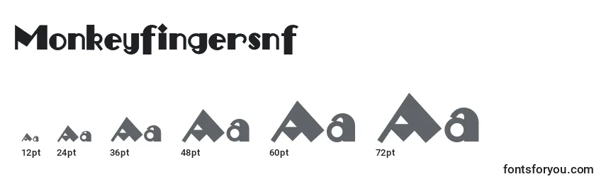 Monkeyfingersnf Font Sizes