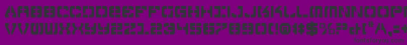 Vyperc-Schriftart – Schwarze Schriften auf violettem Hintergrund
