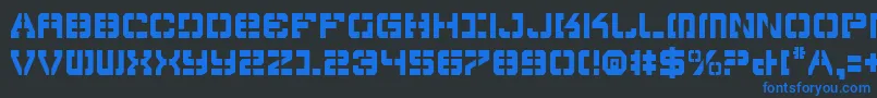 Vyperc Font – Blue Fonts on Black Background