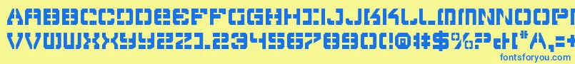 Vyperc Font – Blue Fonts on Yellow Background