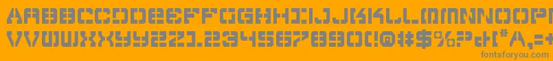 Vyperc Font – Gray Fonts on Orange Background