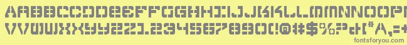 Vyperc Font – Gray Fonts on Yellow Background