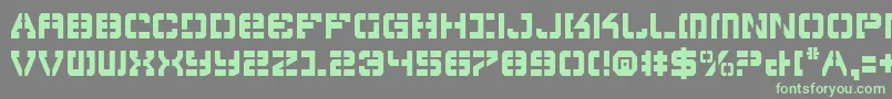 Vyperc Font – Green Fonts on Gray Background