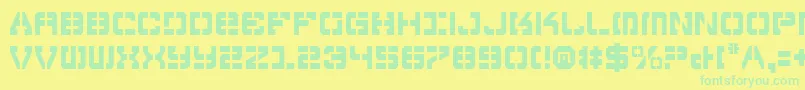 Vyperc Font – Green Fonts on Yellow Background