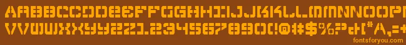 Vyperc Font – Orange Fonts on Brown Background