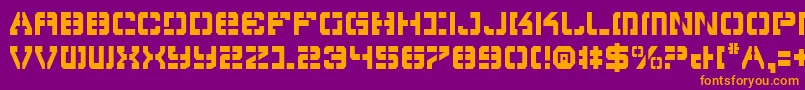 Шрифт Vyperc – оранжевые шрифты на фиолетовом фоне