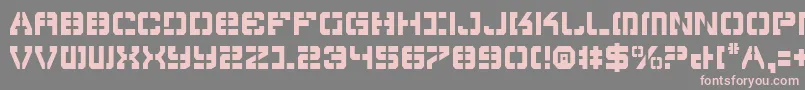 フォントVyperc – 灰色の背景にピンクのフォント