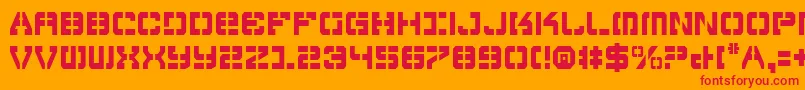 Vyperc Font – Red Fonts on Orange Background