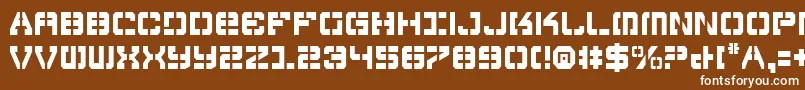 Vyperc Font – White Fonts on Brown Background