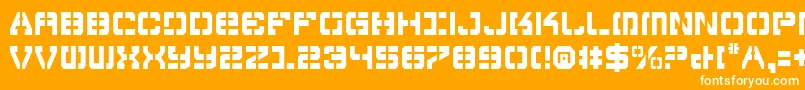 Vyperc Font – White Fonts on Orange Background