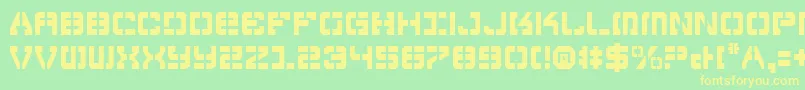 Vyperc-Schriftart – Gelbe Schriften auf grünem Hintergrund