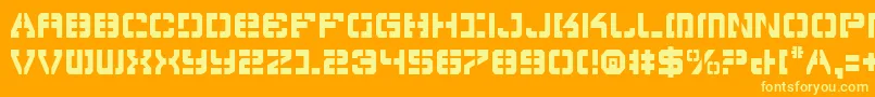 More about Vyperc Font Vyperc Font – Yellow Fonts on Orange Background