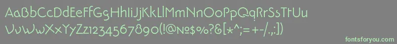 PykesPeakZero Font – Green Fonts on Gray Background