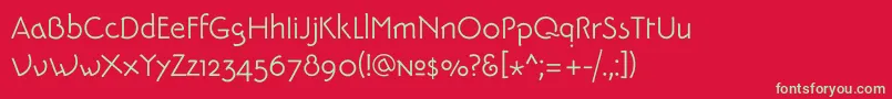 PykesPeakZero Font – Green Fonts on Red Background