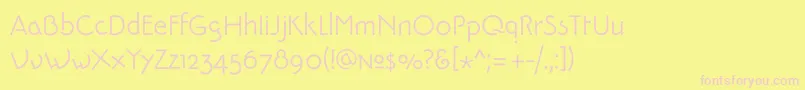 PykesPeakZero Font – Pink Fonts on Yellow Background