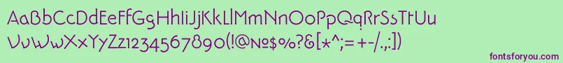 PykesPeakZero Font – Purple Fonts on Green Background