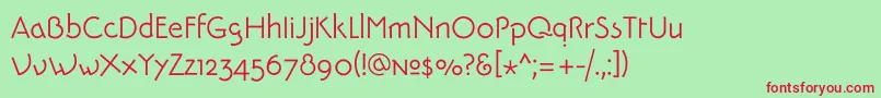 PykesPeakZero Font – Red Fonts on Green Background